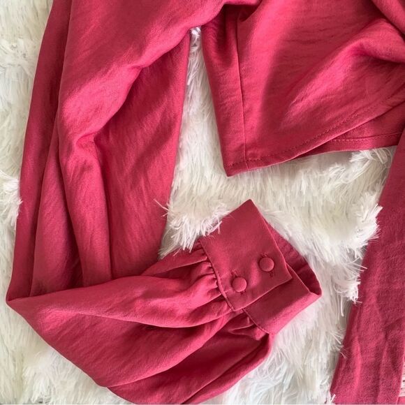 VICI PINK TIE FRONT BLOUSE - Picture 9 of 11